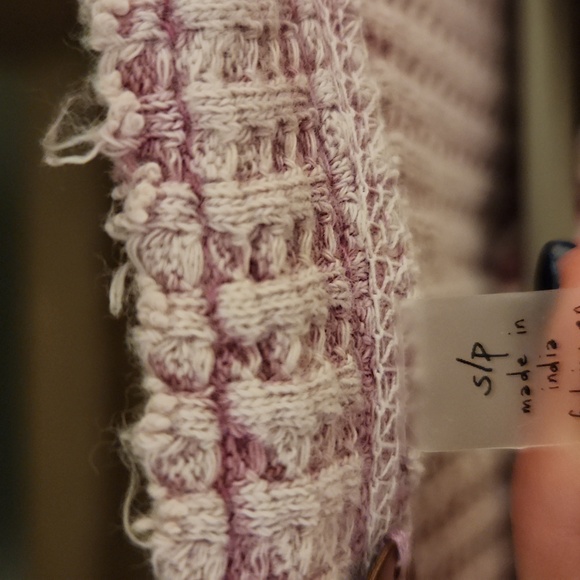 Free People Pink Waffle Henley - Picture 14 of 14